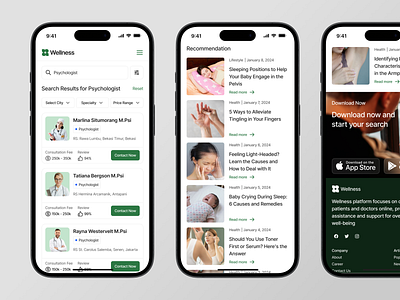 Wellness - Search Results [Responsive] doctor find doctor health healty life medecine medical mental health natural profile responsive result ui ui design web design website design wellness