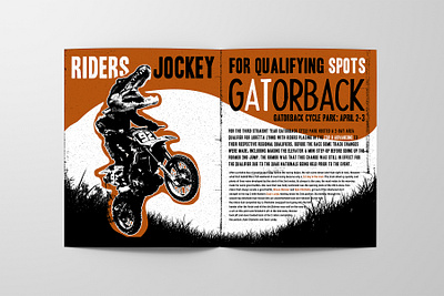 FLMX Gatorback 2005 graphic design magazine spread design motocross graphic design timeless graphic design