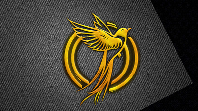 "Golden Wings Emblem" 3d branding graphic design logo ui