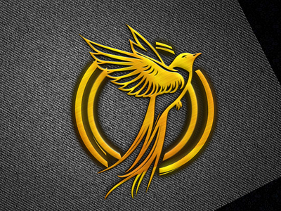 "Golden Wings Emblem" 3d branding graphic design logo ui