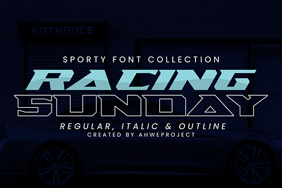 Racing Sunday - Sporty Font Collection unique