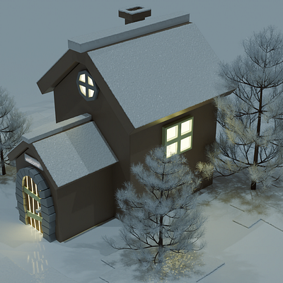 Winter 3d blender