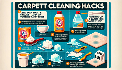 Carpet Cleaning Hacks Infographic graphic design