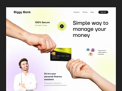 Banking Website banking banking web design banking website finance fintech home page landing landing page wallet web ui website design