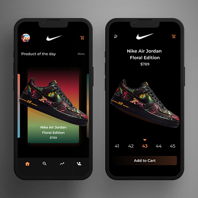 Nike App Design 3d animation app appdesign branding design graphic design illustration logo motion graphics ui uidesign ux uxdesign