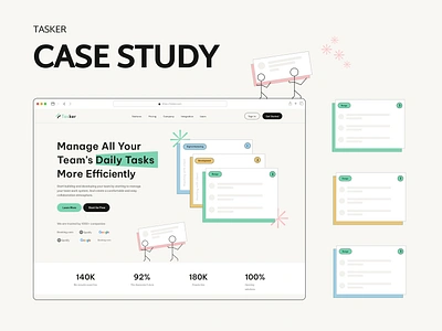 Case Study - Task Management Website casestudy design graphic design illustration ui