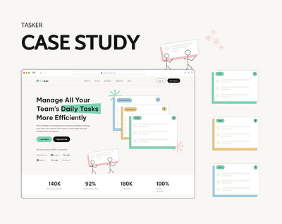 Case Study - Task Management Website casestudy design graphic design illustration ui