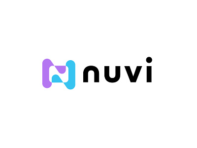 Nuvi #2 bold branding credit card financial geometric letter n logo logodesign modern money negative space