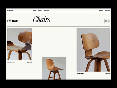 AETERNUM (Concept) animation branding chair chairs design ecommerce graphic design grid illustration layout logo motion graphics typo typography ui ui elements uidesign ux web web design