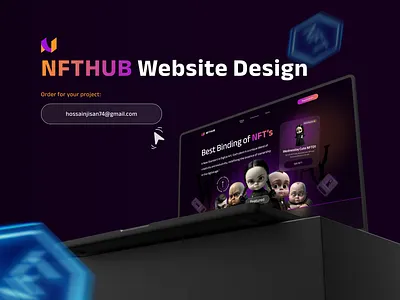 NFTHUB Website Design 3d best design blog page design branding crypto website cryptocurrency eye catching home page design landing page design nft website ui uiux case study website design