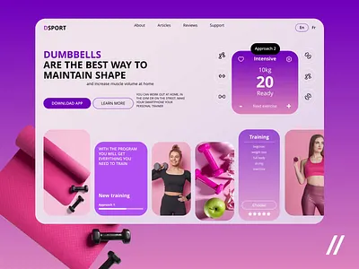 Fitness Web App branding dashboard design fitness app graphic design healthtech interface landing page purrweb sport ui ux web app web design web ui