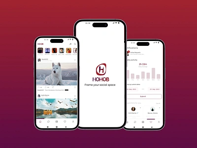 Social Media Mobile App animationdesign branddesign chatapp iosdesign minimalist mobileapp mobilehomepage mobileinspiration mobileinteraction socialmedia socialmediaapp splashscreen splashui ui uiux uiuxdesign userexperience uxdesign visualdesign whitethemedesign