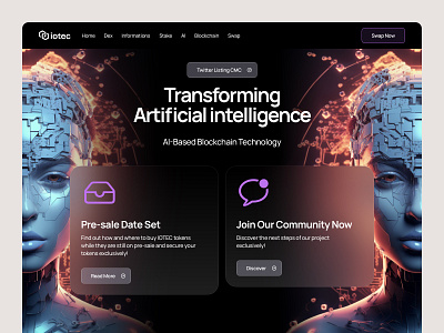 AI-Based Blockchain Technology Landing Page landing web design