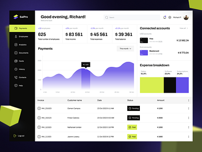 Financial Dashboard Design Concept dashboard design finance fintech ui ux web web app web application web design