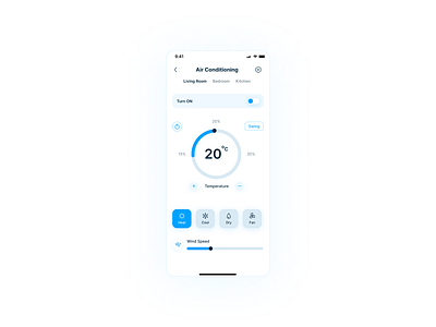 Daily UI Challange #015 - ON/OFF Switch air conditioning dailyui design mobile design remote ui