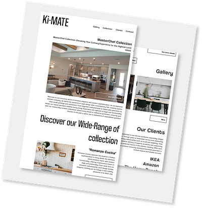 Ki-MATE brand branddesign branding clean design kitchen minimal ui ux web webdesign