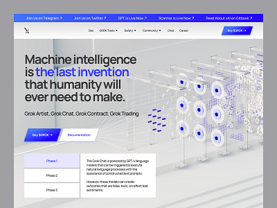 Artificial Intelligence Crypto Landing Page landing web design