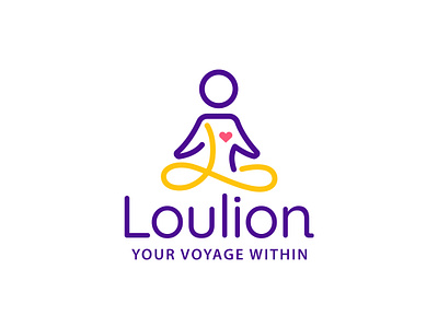 Loulion brand branding design elegant graphic design health illustration l letter logo logotype mark meditation minimalism minimalistic modern sign yoga