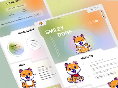 Meme Landing Page(Doge coin) bitcoin dark design graphic design landing page meme meme landing page meme website nft landing page pepe landing page web design website