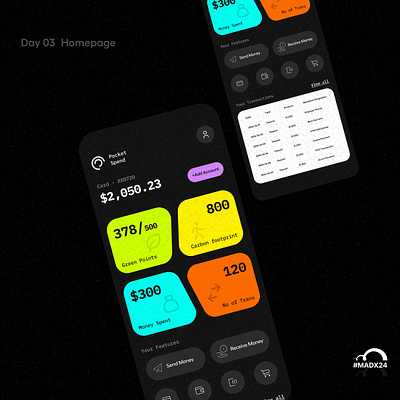 Day 03 - PocketSpend appdesign dailyui design dribbble fintech minimal ui