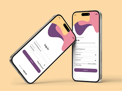 Sign Up/ Log In Mobile App Screen branding figma login sign up screen mobile app development product design ui ux design