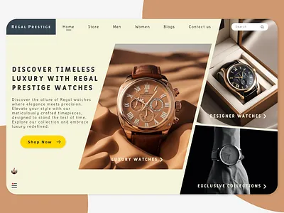 Luxury Watch Landing Page landing page ui design ux design watch