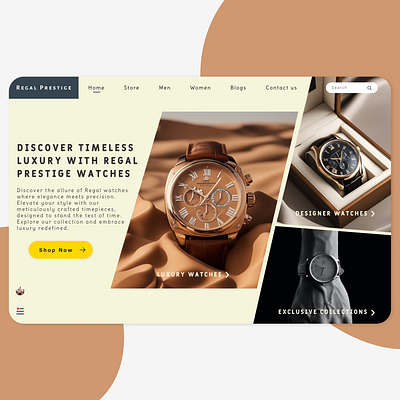 Luxury Watch Landing Page landing page ui design ux design watch