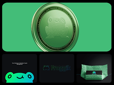 Froggik - Brandbook & Logo 3d animation brand guidlines brandbook branding coin crypto design graphic design illustration logo merch motion graphics product design typography ui web3