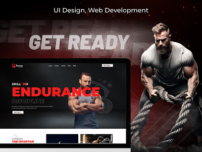 The Spartan Fitness Website UI brand identity branding creative creative ui fitness gym landing page portfolio ui ui design uiux web web design website
