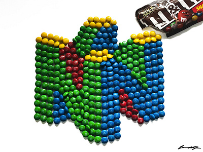 Nintendo 64 Logo (out of M&M's) candy logo mario mm mms nintendo nintendo 64 super mario super mario 64