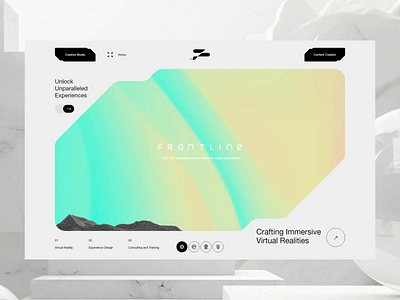 Frontline Creative Studio Website 3d animation ar design experiecne graphic innovation motion motiongraphic product page studio ui ui design user interface ux vr web web design webdevelopment website