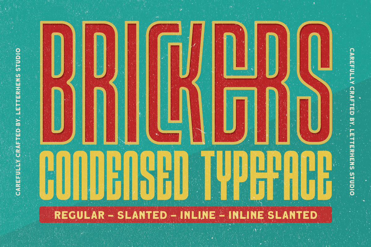 Brickers Condensed Typeface aesthetics freebies