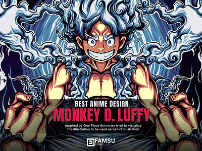 Monkey D. Luffy Gear 5 Merchandise Design animation anime character characterdesign custom design darkart digital drawing illustration luffy merchandise onepiece tshirtdesign