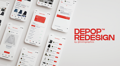 Depop rebrand app app design branding depop graphic design mobile mobile design mobile ui ui