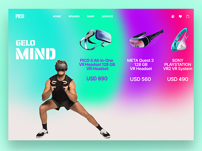 PICO 4 All-in-One VR Headset - Experience Ui design 3d adobe xd design figma landingpage nextgengaming techinnovation trend ui uidesign userexperiencedesign vr web web design website