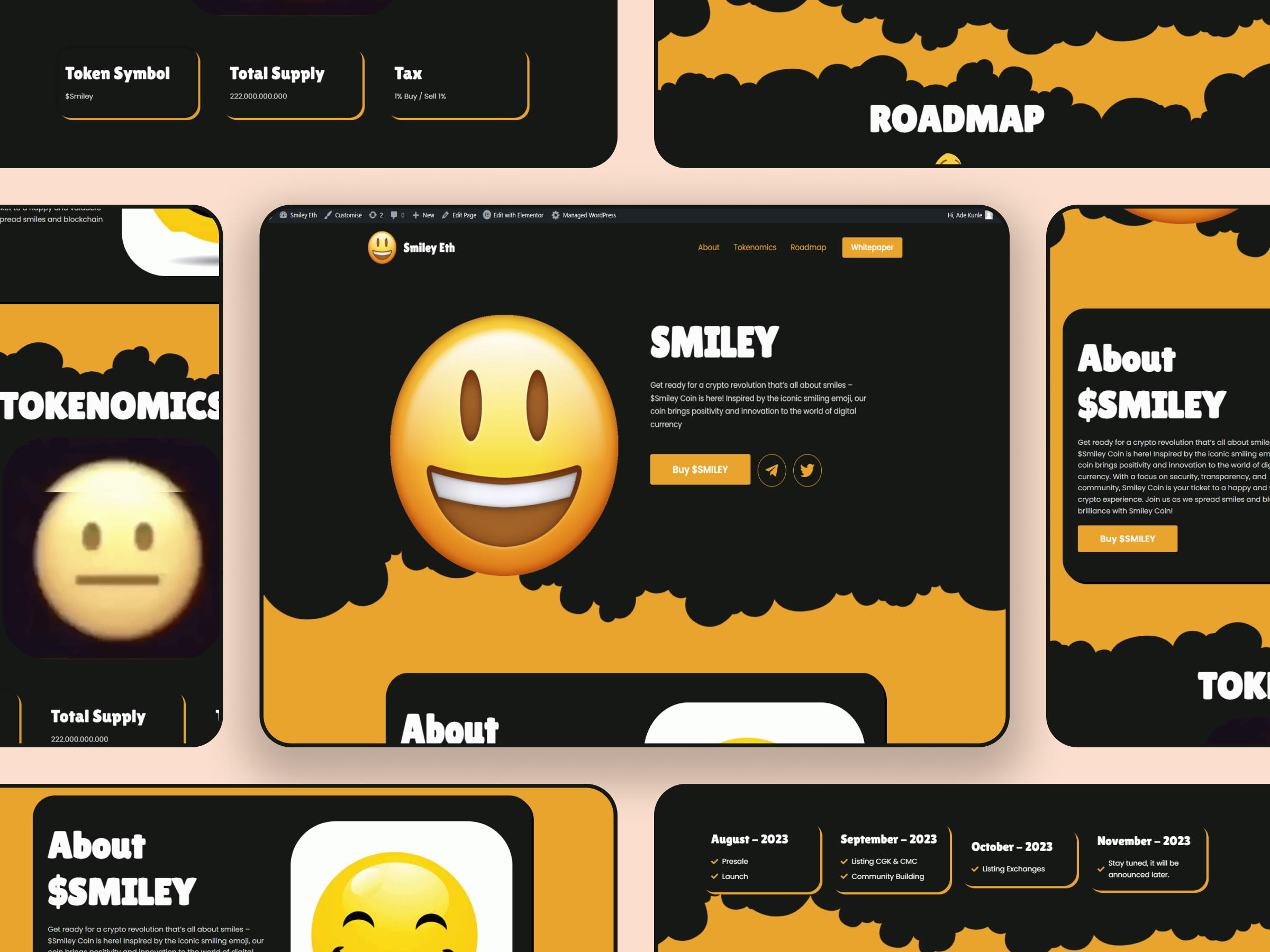 SMILEY Meme Coin Landing Page by Adebayo Toheeb on Dribbble