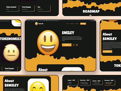 SMILEY Meme Coin Landing Page bep20 bitcoin crypto landing page crypto landing page design crypto website cryptocurrency meme coin meme coin landing page meme coin landing page design meme coin website meme token meme token landing page meme token landing page design meme token website pepe pepe landing page token landing page token landing page design token website