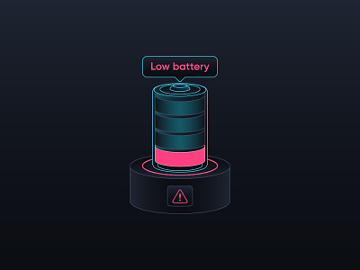 Low Battery accumulator alert battery caution cell charge charging dock electric energy illustration indicator interface level low platform station technology vector warning