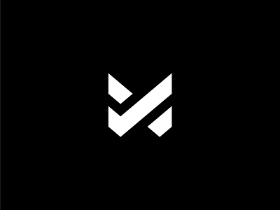 M abstract branding check checkmark double meaning exprimart letter lettermark logo m mark minimalist roxana niculescu simple
