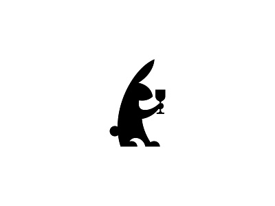 Wine Rabbit alex seciu animal logo logo design logo designer rabbit logo wine logo