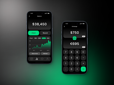Calculator App – Daily UI – #004 004 app banking calc calculator calculator app chart converter currency daily ui dailyui exchange finance mobile ui challange value wallet