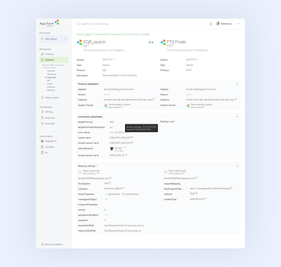 Paas Platform dashboard menu platform product ui ux widget