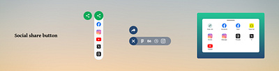 Social Share Button button design ui ux visual design