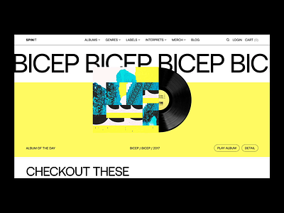 Vinyl eshop bold brutalism e shop eshop figma interaction design ui ux vinyl web webdesign website