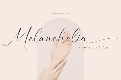 Melancholia - Modern Script Font branding font fonts graphic design handwritten font modern script script script font wedding font