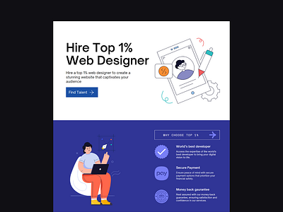 Hire top 1% Web Designer elementor graphic design ui ux wordpress