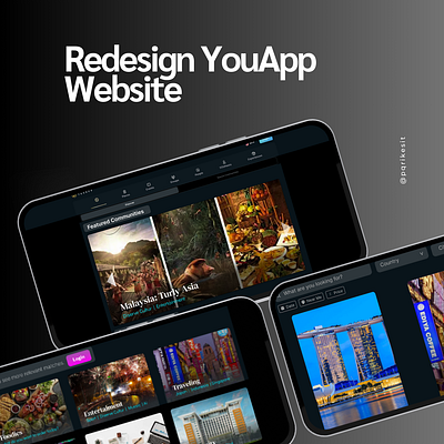 Redesign YouApp Website animation app design branding graphic design ui uiux design web design