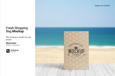 Fresh Shopping Bag Mockup realistic