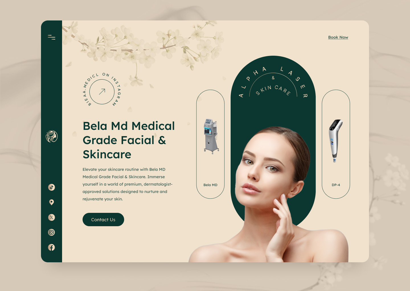 Landing page design for Bela MD branding design graphic design logo motion graphics motivational ui ux