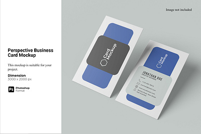 Perspective Business Card Mockup 3d